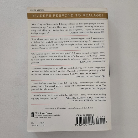 RealAge book by Michael F. Roizen, M.D. - Picture 3 of 7